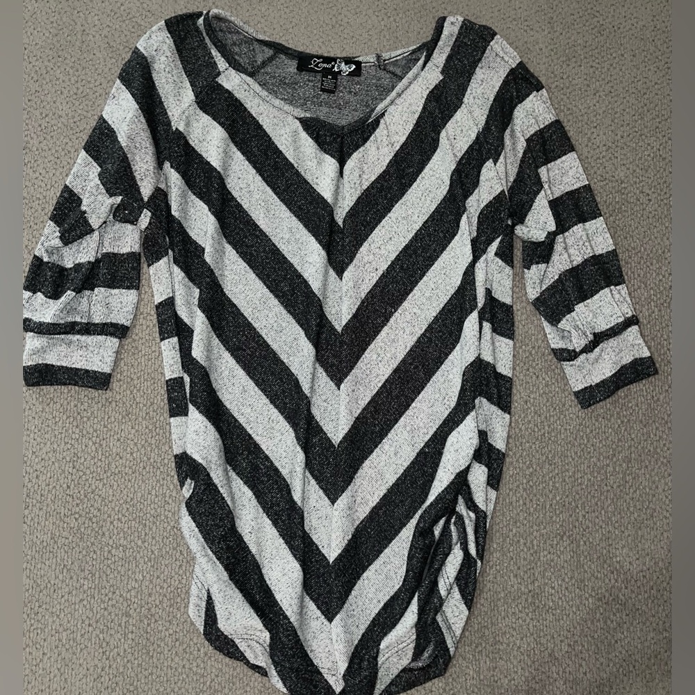 Lena from Buckle Dress Shirt Black and Gray Size Small